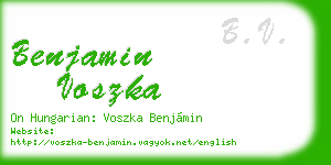 benjamin voszka business card